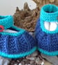 SALE Gender Nutral Hand Knitted Baby Shoes 0-3 months