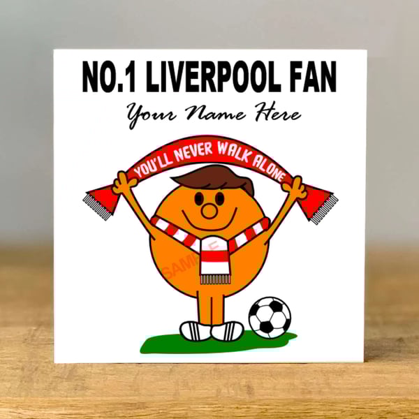 Personalised Liverpool Fan Birthday Card, Football Gift, Brother, Bestie, Dad,