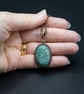 Jasper and copper handmade semiprecious stone pendant necklace, Pisces jewelry - Image 5