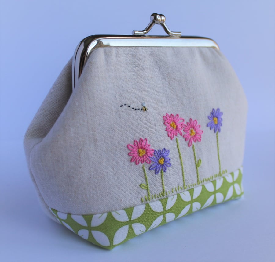 Embroidered Mini Clutch Purse Coin Purse