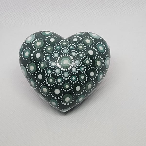 Stonecast hand painted heart