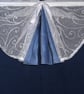 Small curtain Brise bise window panel Handmade Blue & White Unique - Image 3
