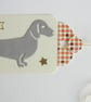 Dachshund Sausage Dog Birthday Card and Gift Label - Image 3