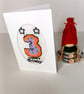 Hand stitched age three birthday card featuring a colourful cross stitch - Image 7