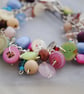 Neopolitan ice-cream & button charm bracelet - Image 1