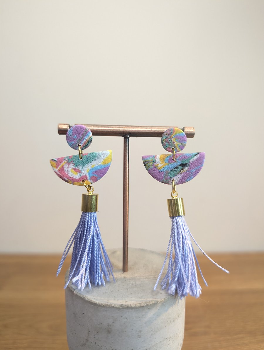 Spring lilac tassel dangles 