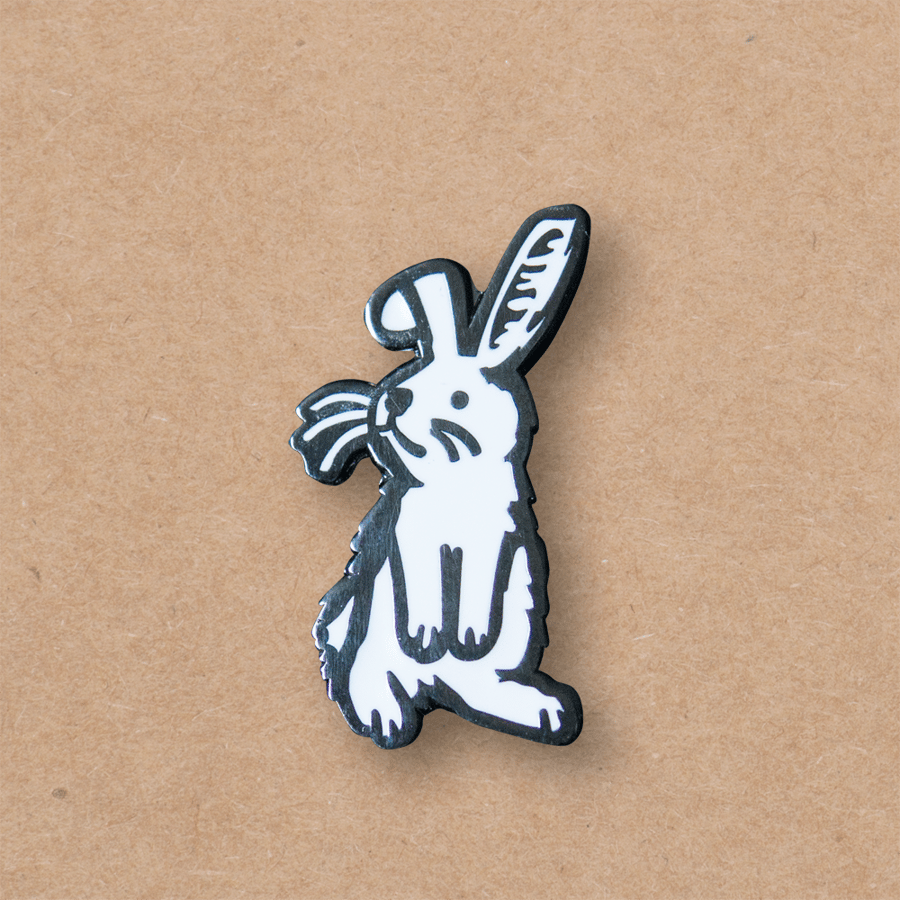 Hopping Bunny hard enamel pin