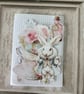 Greeting Card - A Most Curious Tea Party - White Rabbit - Tea Bag Gift C262