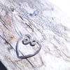  Handmade Sterling Silver Heart Pendant Necklace - UK Free Post