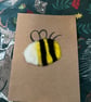 Needle felt bee card