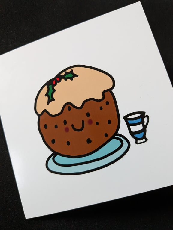 Festive pudding Christmas card