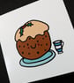 Festive pudding Christmas card