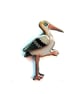 Stork Bird Retro new baby mum inspired resin Brooch by EllyMental - Image 1