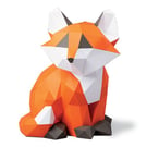 Fox Papercraft Kit, Fox Gift, 3D Papercraft Fox, Make Your Own 3D Fox