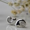 Fine silver ammonite earrings