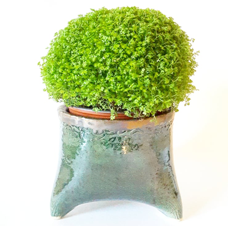 Three legged Ceramic Plant Pot Holder Folksy