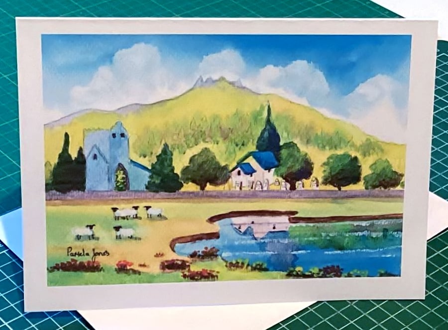Talley Abbey Card, Llandeilo Card, Wales, Artist Greeting Card, Blank inside, A5
