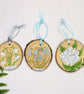 Summer Seconds Bluebell, Snowdrop and Rose set of 3 Christmas decorations 