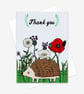 Hedgehog Thank you card - Image 2