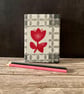 Handbound A6 'Spring Tulips' 1950's Vintage Barkcloth Fabric Sketchbook Journal - Image 7