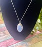 Handmade Sterling Silver 925 Angelite Pendant Necklace & Chain - Image 5