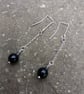 Onyx chain drop earrings - Image 1