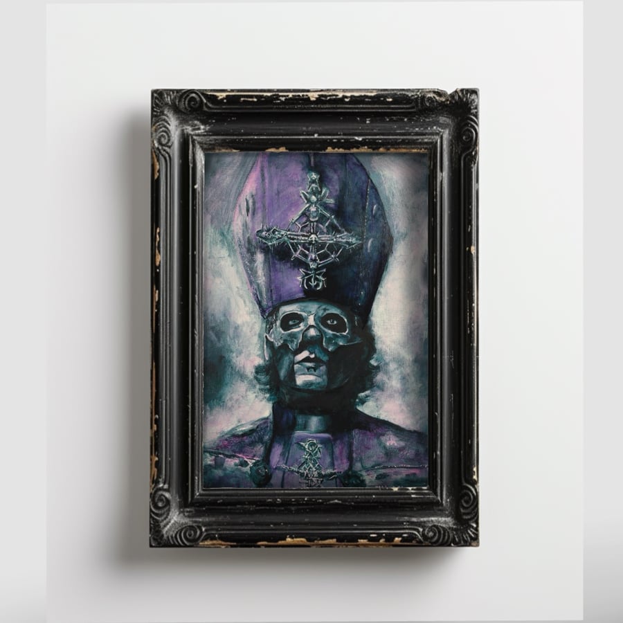 Papa V Perpetua Giclee Art Print inspired by The Band Ghost  A3 Size
