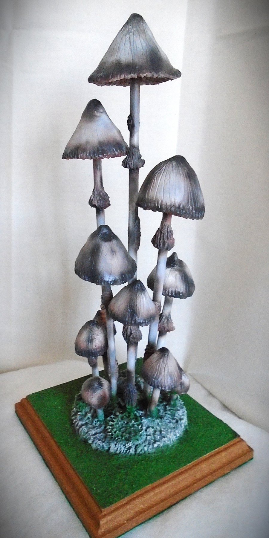 Toadstool clay art sculpture