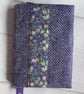 A6 'Harris Tweed®' Reusable Notebook Cover - Purple Herringbone and Crocus - Image 1