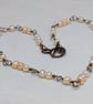 Pearl and copper wirework necklace with toggle clasp, June birthstone  - Image 5