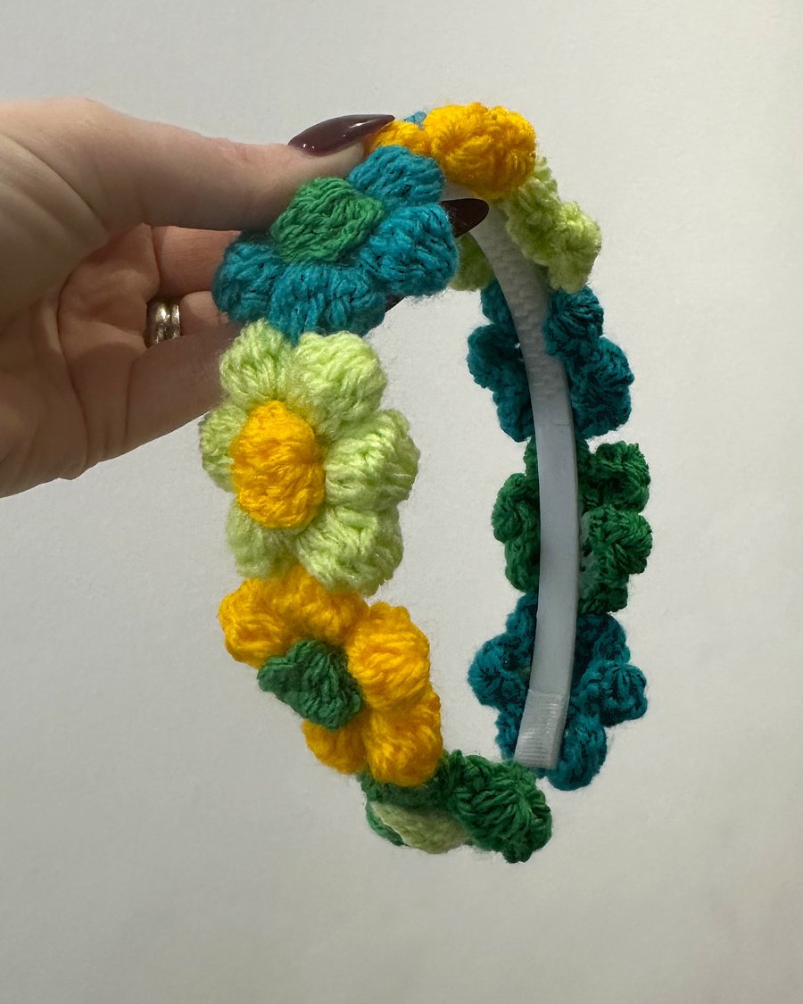 Flower Headband Shabby Chic and Boho Hippy