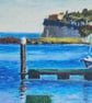 Cardiff Bay original oil pastel artwork - Image 4