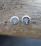 Sterling silver star burst stud earrings, Small earring studs - Image 5