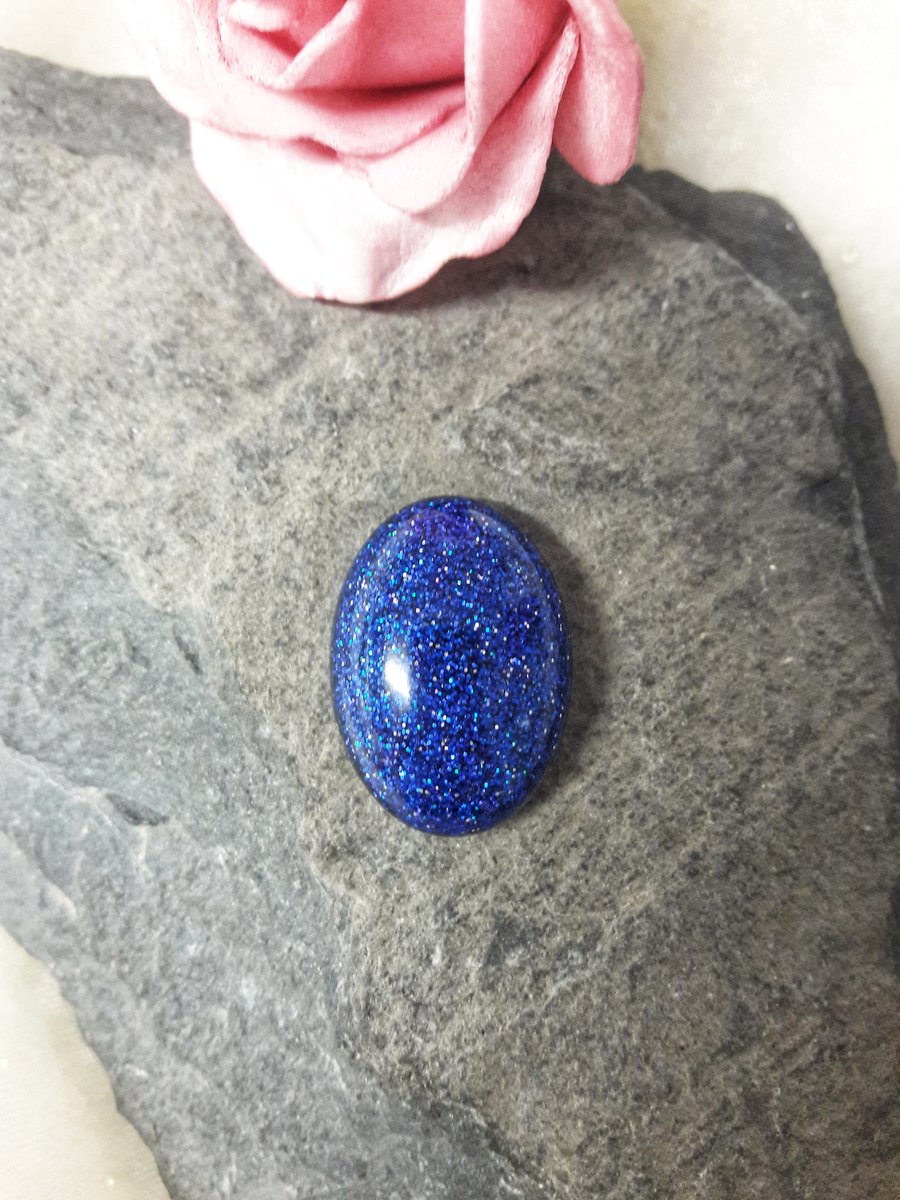 Handmade resin cabochon 25mm oval 