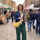 Upcycled crossbody bag, the Sunshine Luna Bag