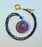 Beaded Necklace With Glass Donut Pendant, Birthday, Anniversary, Gifts For Her - Image 5