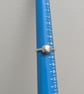 Hammered silver pebble ring  - Image 4