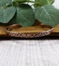 Copper Cuff - Embossed Floral Pattern with Antiqued Finish. Size Medium - Image 2