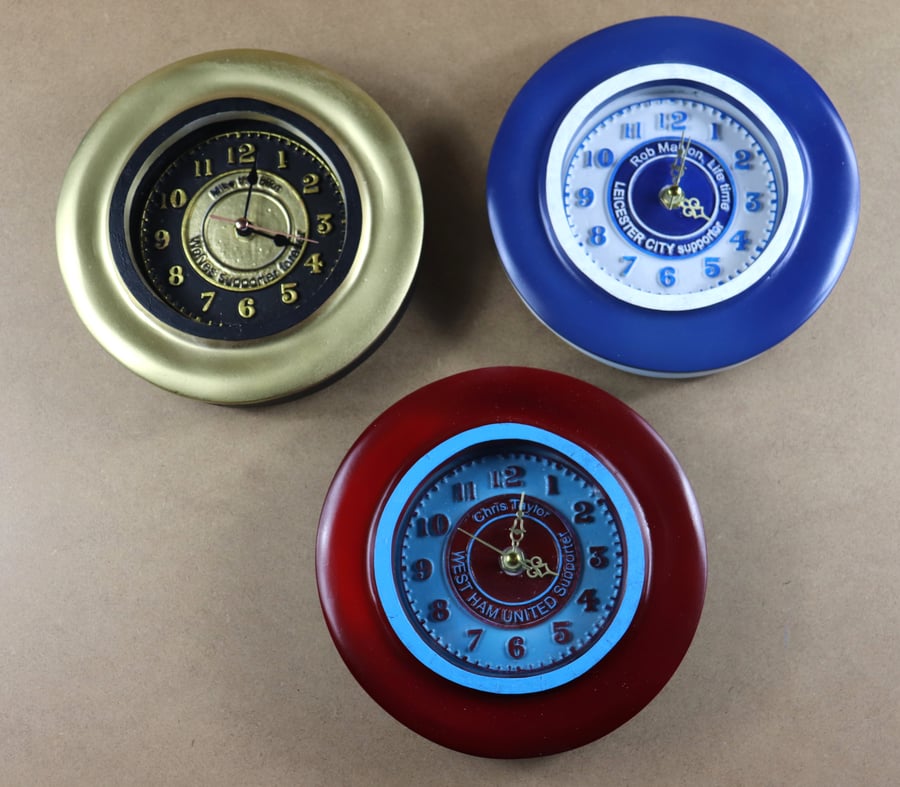 Football Fan, personalised Clock, for a true supporter  