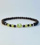 Peridot, Spinel & Onyx Bracelet, August Birthday, Anniversary, Gift For Leo. - Image 2