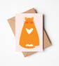 Cute Zen ginger cat greetings card