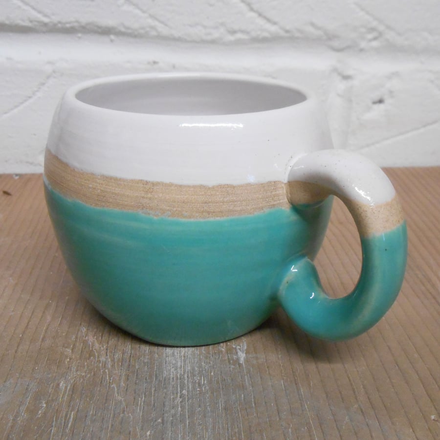 Mug Huggable Mint Green Stoneware Ceramic.