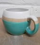 Mug Huggable Mint Green Stoneware Ceramic. - Image 6