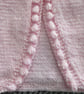 16" Pink Baby Bobble Edged Cardigan - Image 4