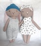 Linen rabbit, Stuffed bunny, Heirloom gift, Softy, Rag doll - Image 5