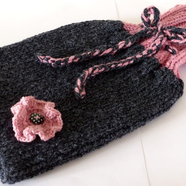 Hand Knitted Hot Water Bottle Cosy