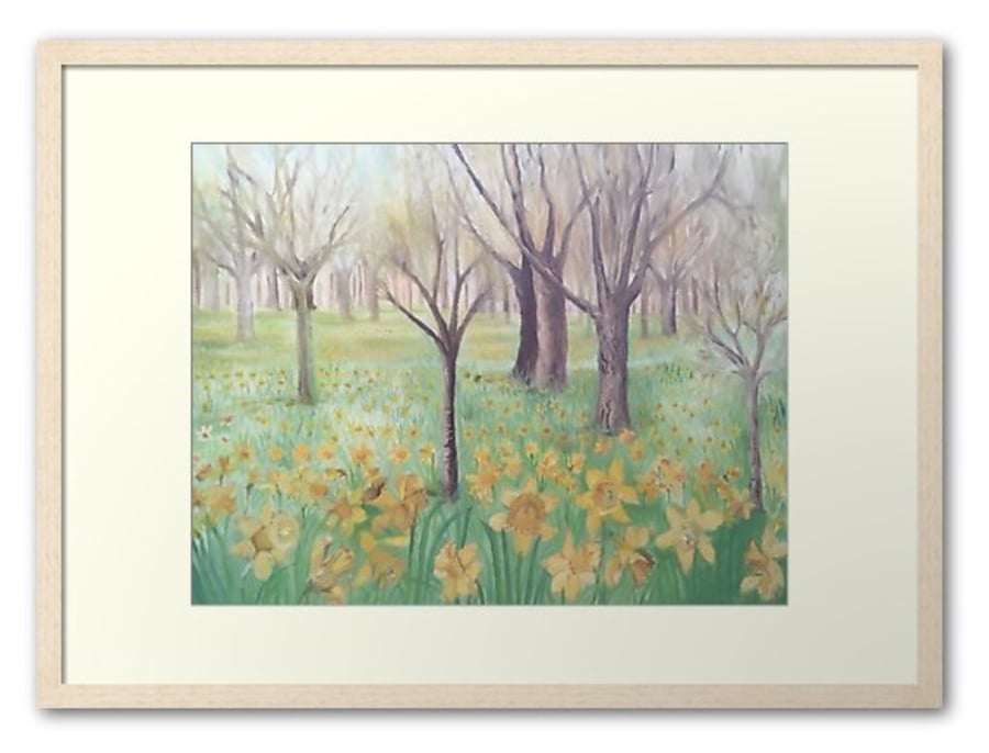 Framed Print Taken From The Original Oil Painting ‘Carpet Of Daffodils’