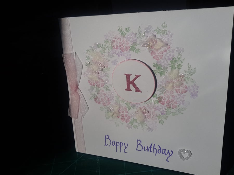 Pretty Floral Feminine Birthday Card personalised