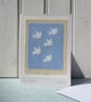 Flight of Doves hand-stitched miniature applique - a card to keep! - Image 3
