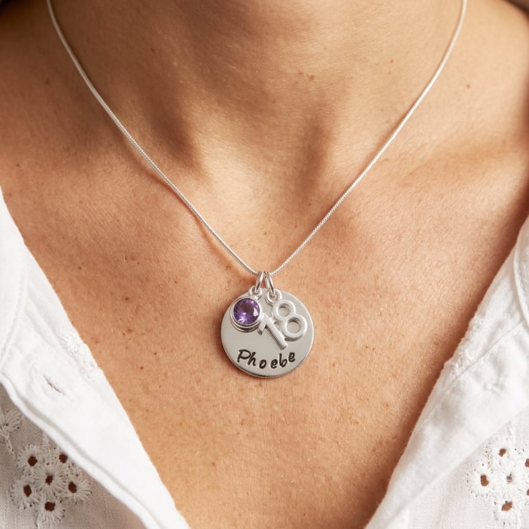 18th Birthday Gift - Personalised Necklace - Daughter Sister Granddaughter Niece